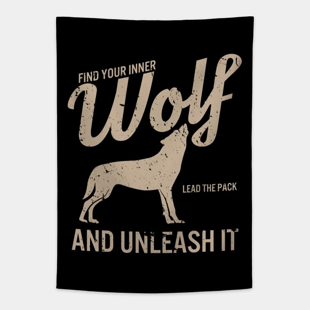 Find Your Inner Wolf Tapestry by JakeRhodes