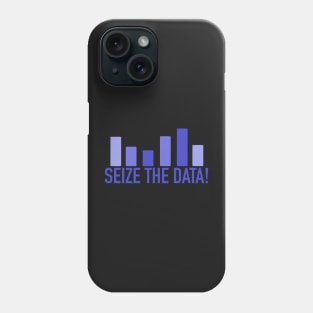 Seize the data! - purple bar chart Phone Case