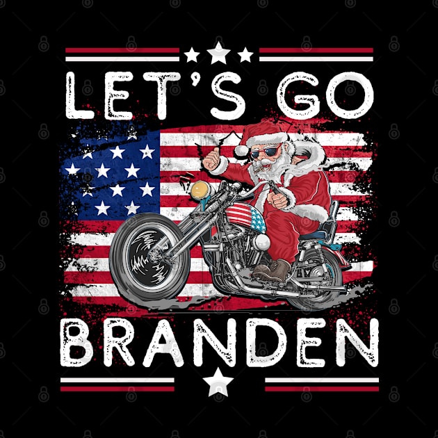 Let's Go Braden Brandon funny US Flag santa Christmas by happy6fox