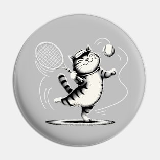 funny tennis cat dance with tennis ball Pin