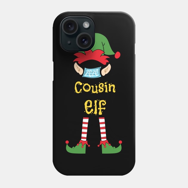 2020 Masked Christmas Elf Family Group Matching Shirts -  Cousin Phone Case by Funkrafstik