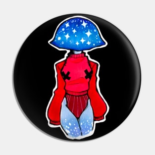 Mushroom Girl Pin