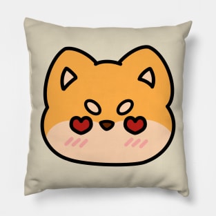 In Love Shiba Face Pillow