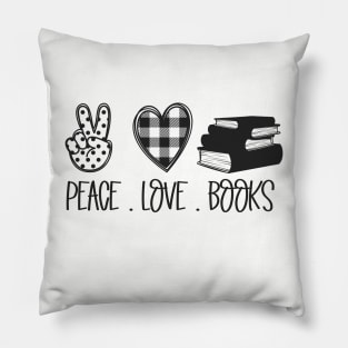 peace love books Pillow