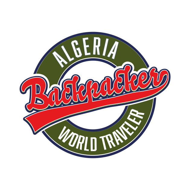 Algeria Backpacker world traveler logo by nickemporium1