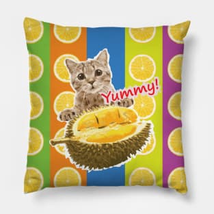 Cat and Durian - Zine Culture Pillow