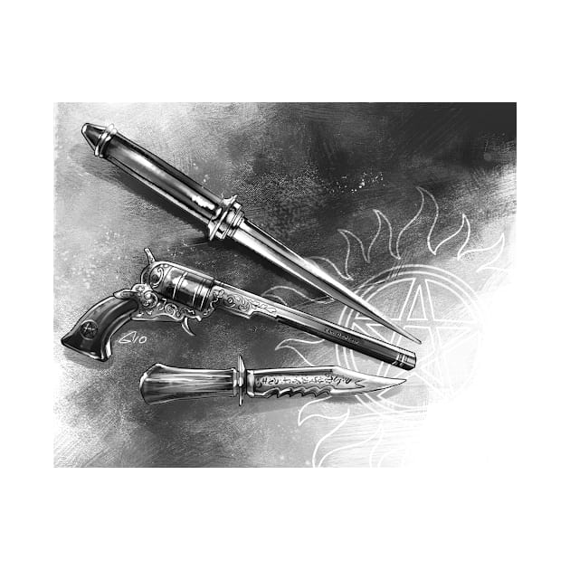 Team Free Will Weapons by GioGui