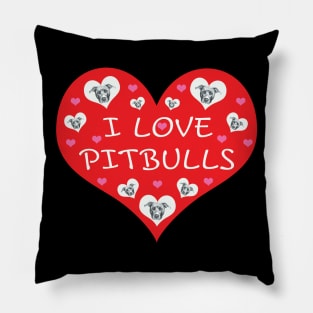 I Love Pitbulls Pillow