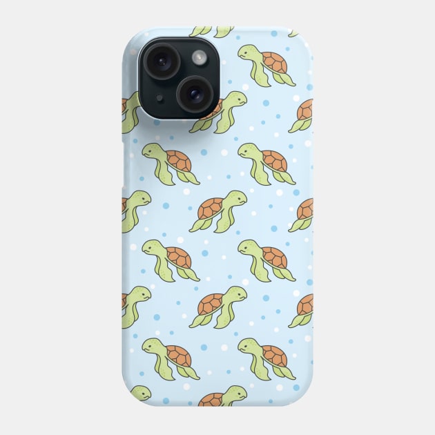 Sea Turtle Cute Animal Pattern Phone Case by Printable Pretty