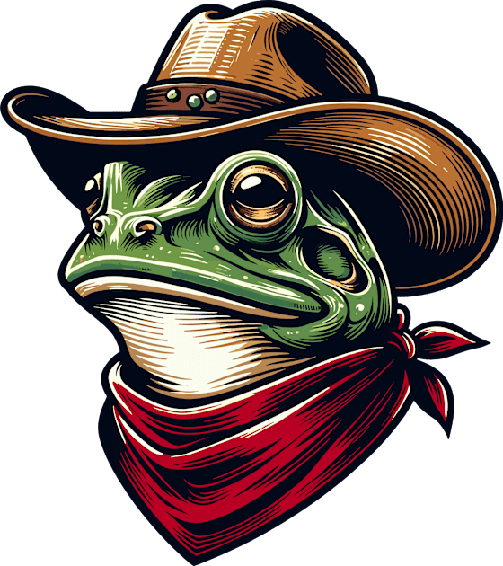 Cowboy frog Kids T-Shirt by Art_Boys