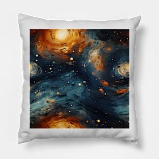 Van Gogh Starry Night Outer Space Pattern 2 Pillow