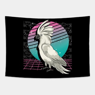 Pet Vaporwave Parrot Tropical Animal Cockatoo Tapestry