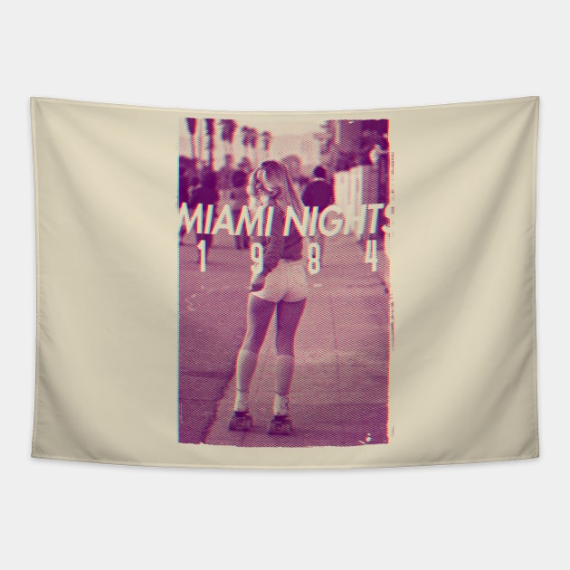 Miami Nights 1984 - Retro Tapestry by DoctorBlue