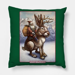 Kris Kringle and the Jackalope Pillow