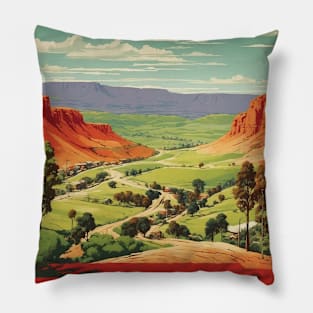 Goulburn Australia Vintage Travel Poster Tourism Art Pillow