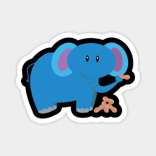 Cute Cartoon baby elephant with peanut Magnet