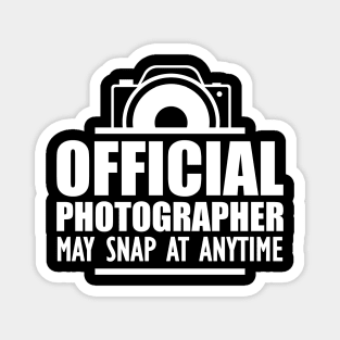 Photographer - Official photographer may snap at anytime w Magnet