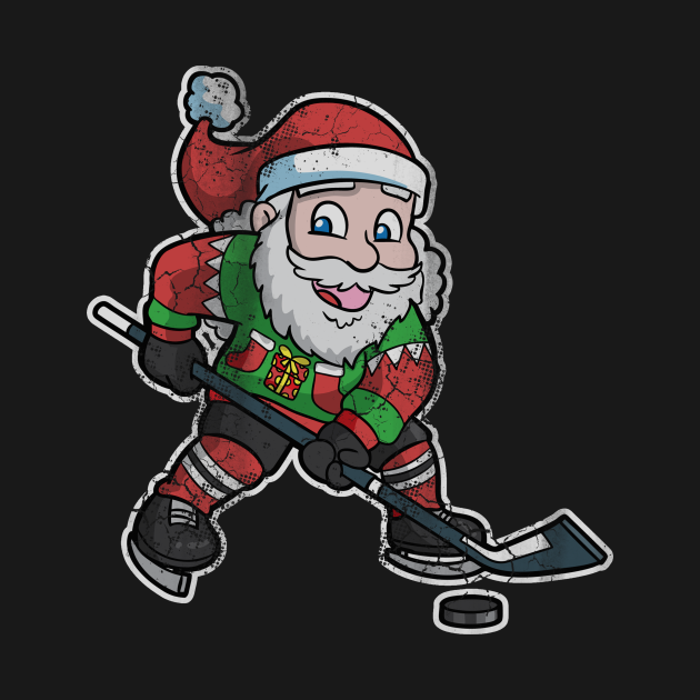 Discover Christmas Hockey Santa Claus - Santa - T-Shirt