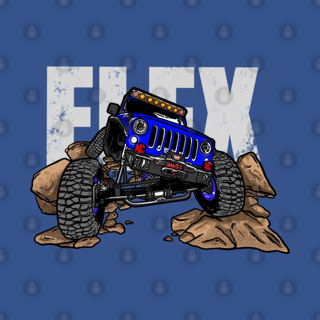 Blue Jeep Flex by 4x4 Sketch