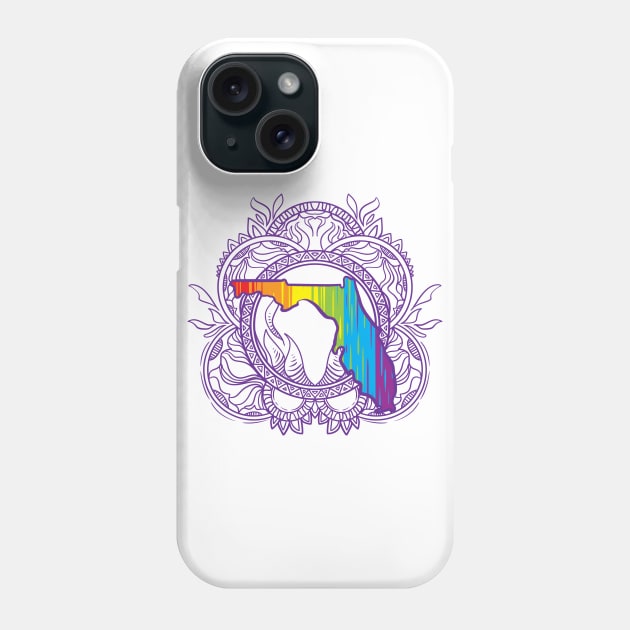 Florida Mandala Pride Phone Case by Manfish Inc.