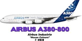 Airbus A380-800 - Airbus "House Colours" Magnet