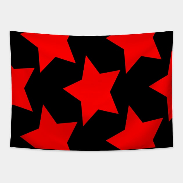 Stars - Red Tapestry by Boo Face Designs