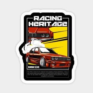 BMW E30 Racing Heritage Magnet