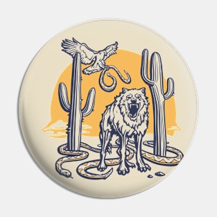 Desert Wolf Pin