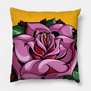 Pink rose Pillow