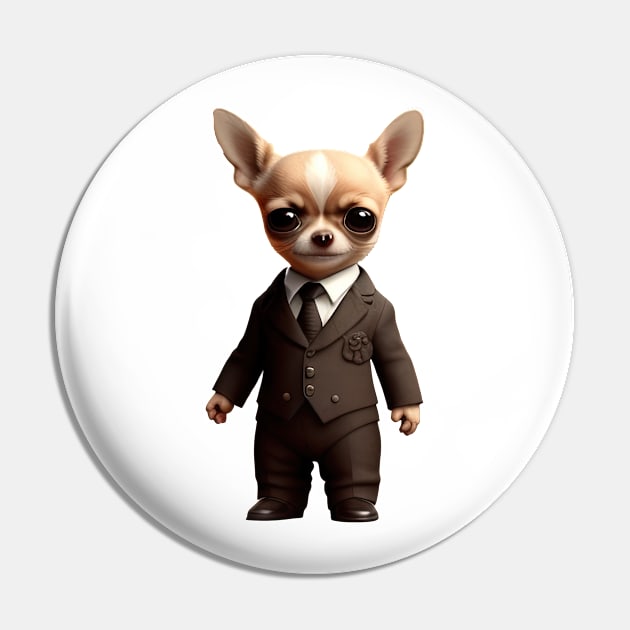 Chihuahua gentleman Pin by IDesign23