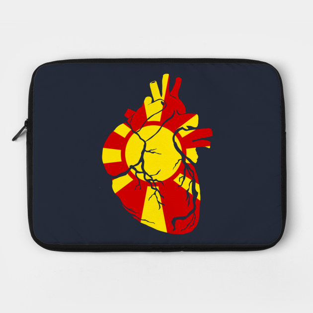 North Macedonia Flag, Anatomical Heart Design - North ...