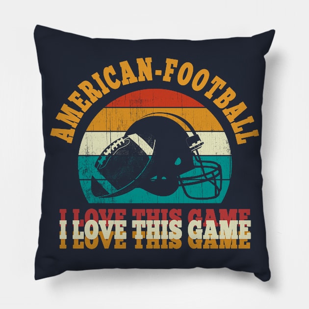 American Football I love this game vintage retro Pillow by DexterFreeman