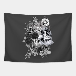 floral skull Tapestry