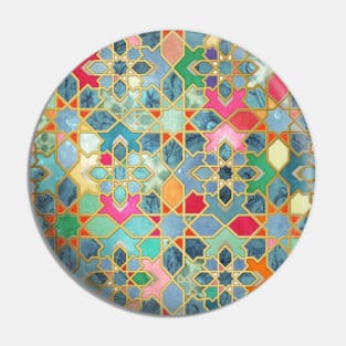 Gilt & Glory - Colorful Moroccan Mosaic Pin