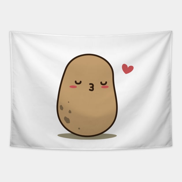 Kissing Potato Tapestry by clgtart