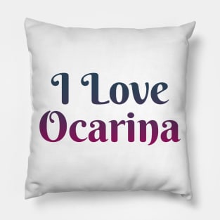 I Love Ocarina Pillow