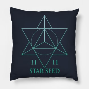 Starseed Tetrahedron Sacred Geometry 11:11 Pillow