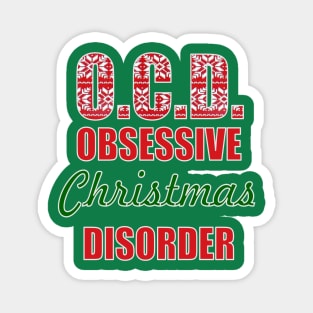 1980s obsessive christmas disorder ugly christmas sweater Magnet