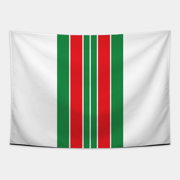 Lancia Stratos / Fiat rally stripes Tapestry by retropetrol