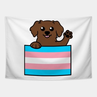 Love is Love Puppy - Brown Lab Trans Tapestry