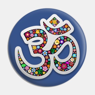 Namaste Yoga Floral Symbol Pin