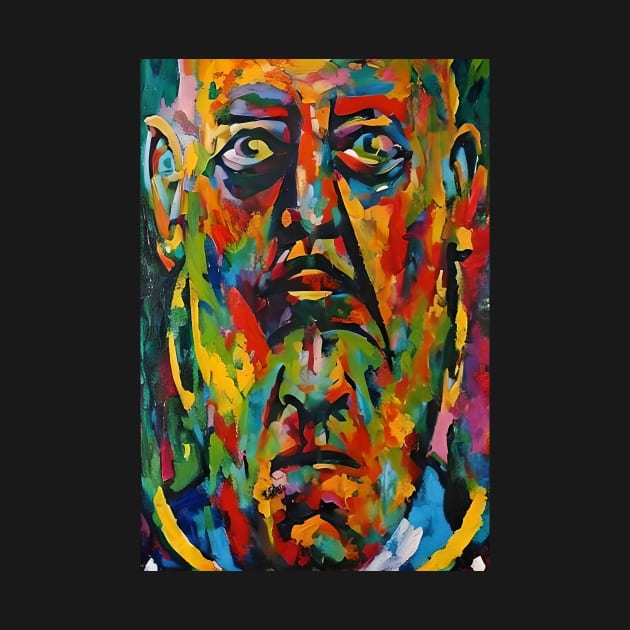 Aleister Crowley The Great Beast of Thelema painted in a Surrealist and Impressionist style by hclara23