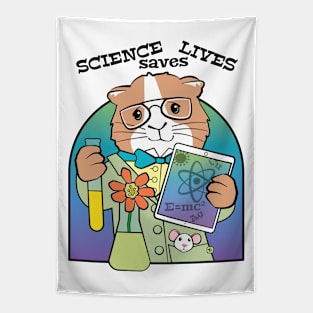 Science Saves Lives Cute Guinea Pig Tapestry