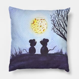 Cheese dreams - Two mice on the date Pillow