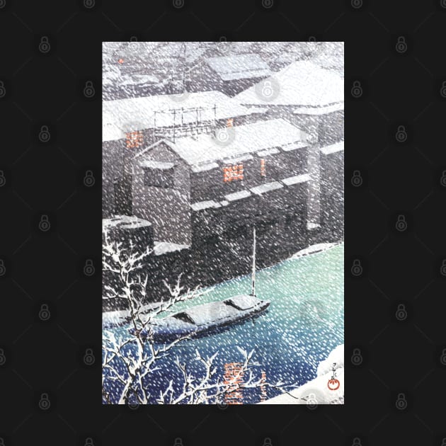 Snow on Ochanomizu by Kawase Hasui by Takeda_Art