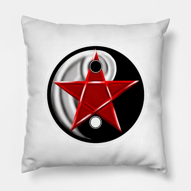 YinYang Pentacle Pillow by Rockell