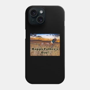 Happy Father's Day with a pheasant at sunset Phone Case