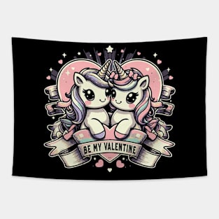 Unicorns in love Tapestry