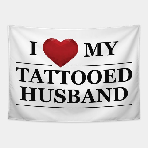 Wife - I love my tattooed husband Tapestry by KC Happy Shop