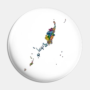 Spirograph Patterned Palau States Map Pin